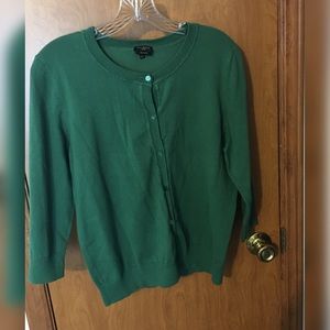 EUC Talbots Green Petite Cardigan